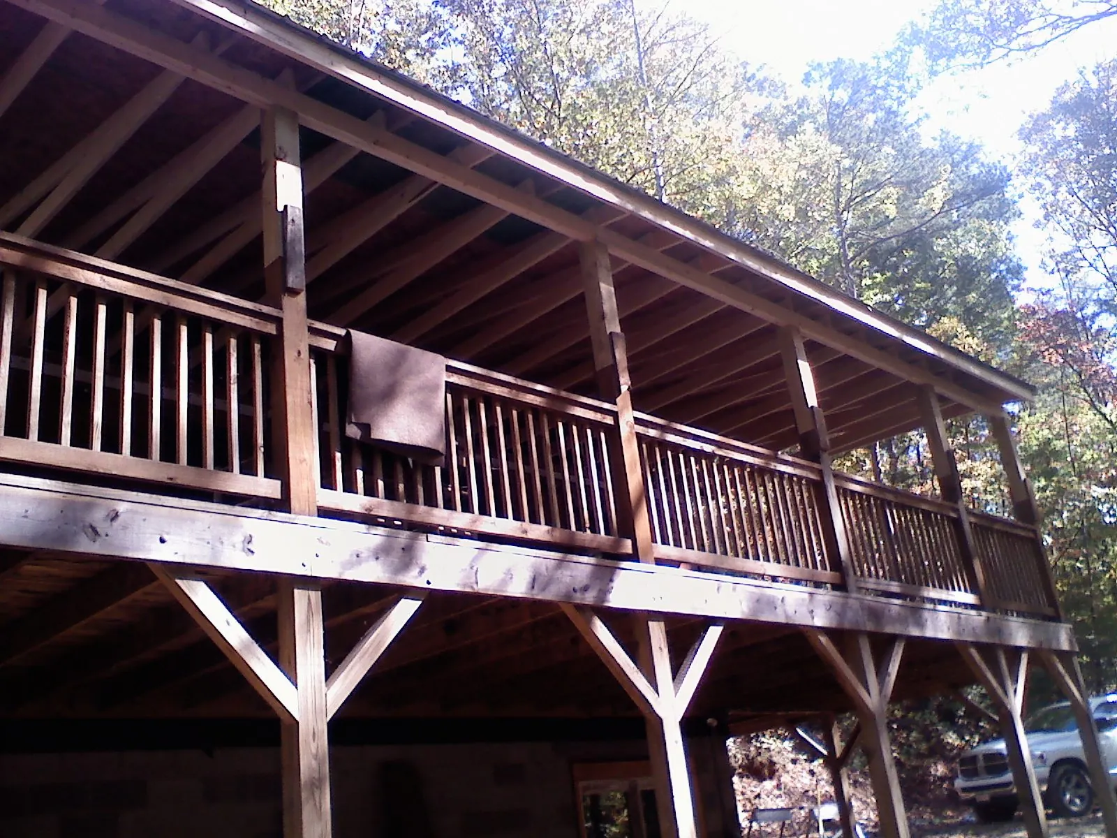 Timber framing under a new elevated porch and deck — Roof Leak Repair in Jelm by Roofing Brothers